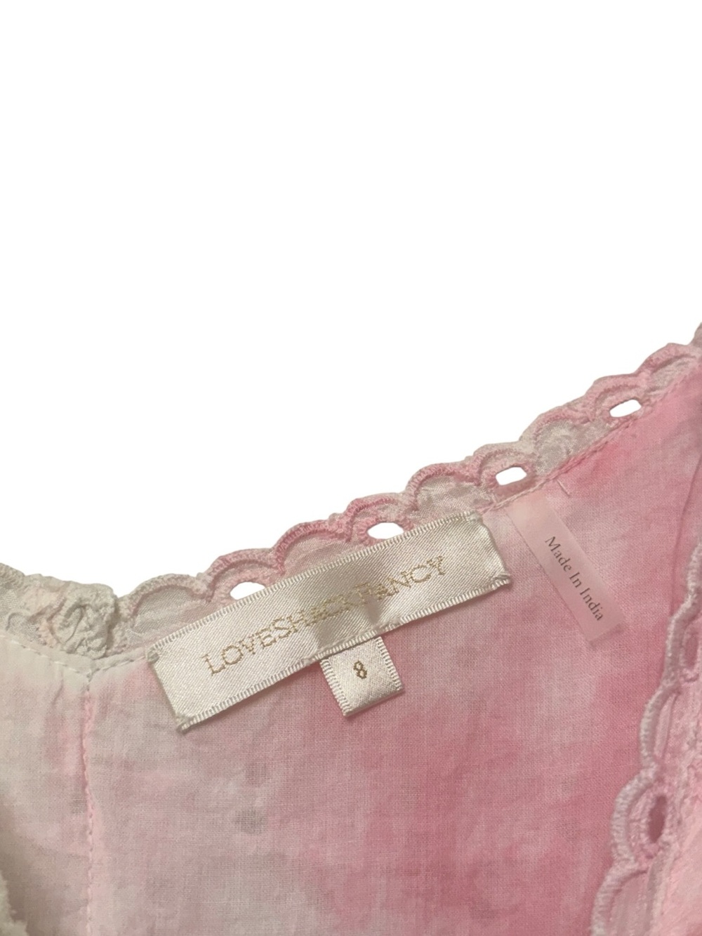 LoveShackFancy Desra Silk Mini Dress Candyland Hand Dye - Picture 8 of 10